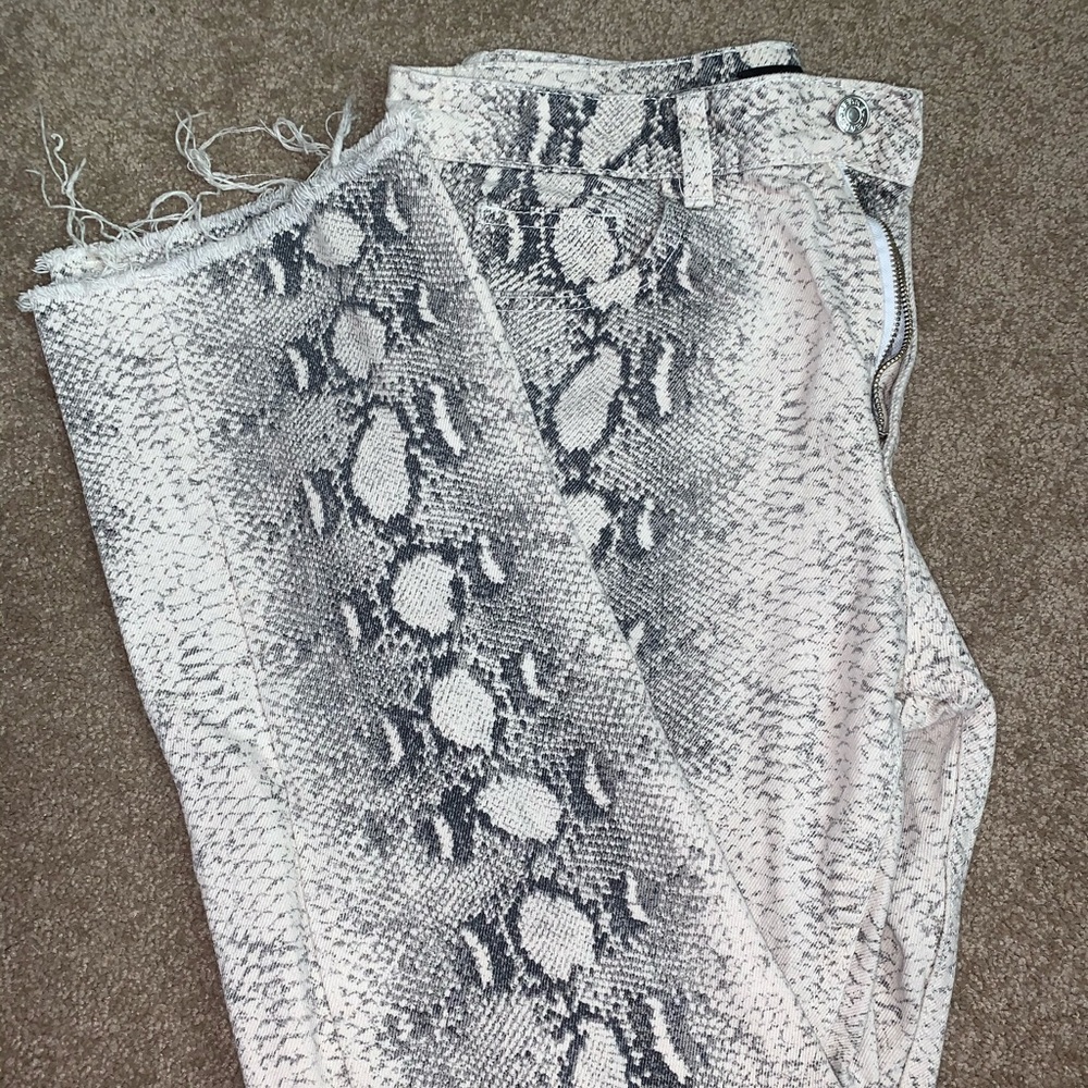 Snake skin jeans